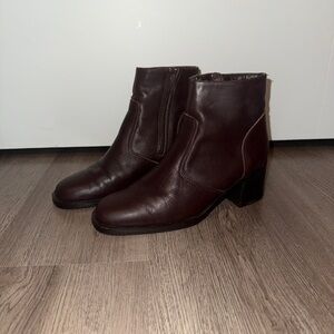 Brown Leather Ankle Boots